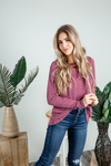 Listen and Hear Top in Burgundy (SALE)