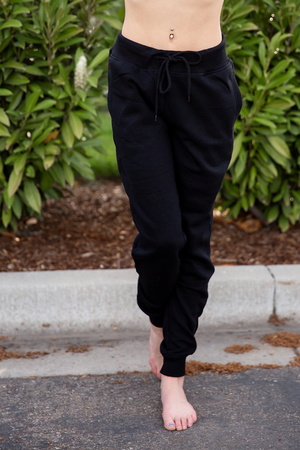Falling Behind Joggers in Black
