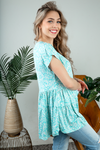 All Day Paisley Top in Mint