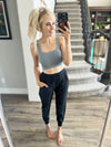 Miracle Ribbed Square Neck Padded Cropped Tank (Multiple Colors)