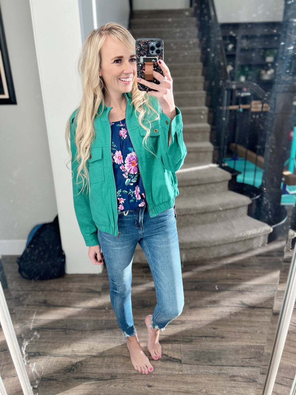 Running Late Jacket in Green
