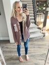 Need This Now Ribbed Shacket in Deep Mocha