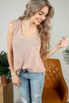Going Back Home Sweater tank in Blush
