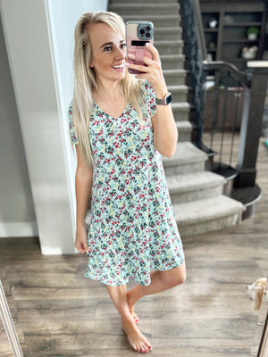 Middle of it All Floral Dress in Sage (SALE)