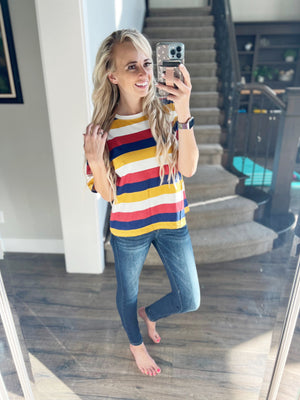 Step Right Up Striped Top