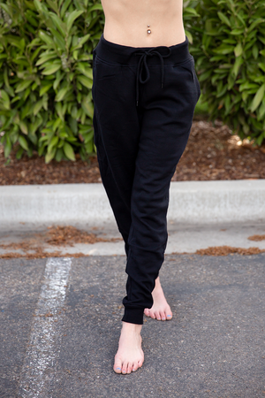 Falling Behind Joggers in Black