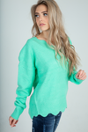 One Thing I Need Scalloped Sweater (Multiple Colors) (SALE)