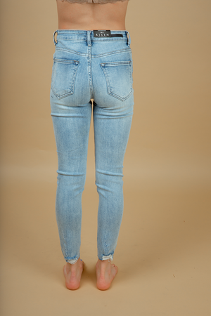 Risen A Different Time Light Wash Skinny Jeans
