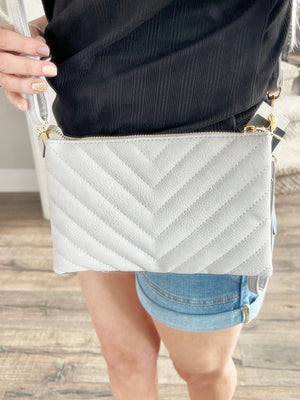 Need to Know Cross Body Bag in Gray