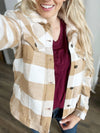 Listen Up Plaid Jacket in Taupe Plaid