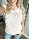 A Simple Plan Short Sleeve Jersey Knit in Cream
