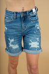 Judy Blue Everything I Have Distressed Medium Wash Shorts