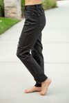 Judy Blue Find a Way Black Distressed Girlfriend Jeans (SALE)
