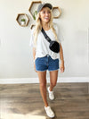 On the Path Ribbed Oversize Short Sleeve Top (Multiple Colors)