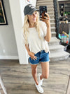 On the Path Ribbed Oversize Short Sleeve Top (Multiple Colors)