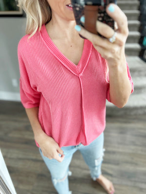 Key to My Heart Top in Coral