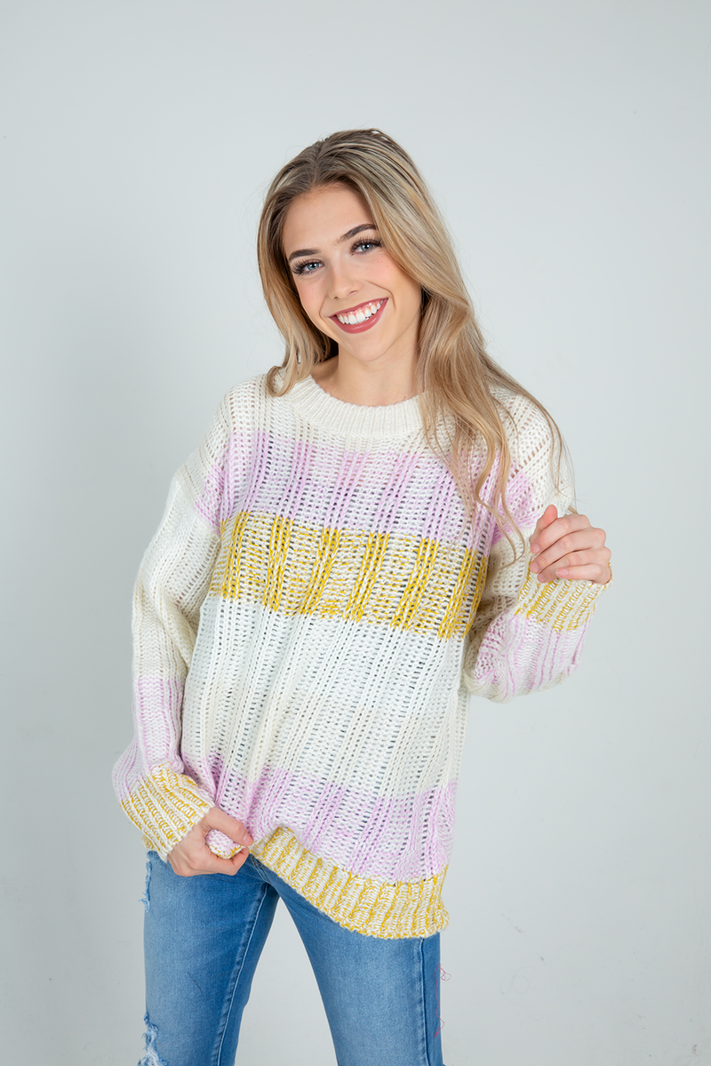 Good To Be Me Striped Sweater (SALE)