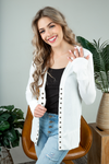 Cute As a Button Snap Cardigan (Soft Colors)