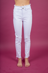 Vervet Wait For Me White Distressed Skinny Jeans (SALE)