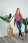 Listen and Hear Top in Burgundy (SALE)
