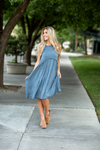 POL Right At Home Dress in Midnight Blue