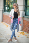 DAILY DEAL My Way Color Block Cardigan