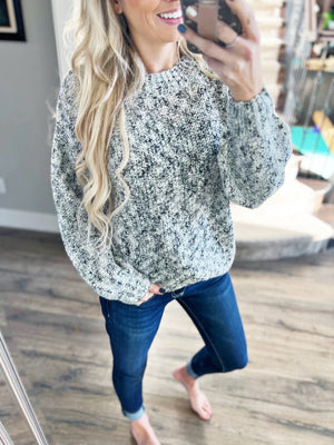 Student of the Game Sweater in Ivory and Black