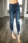 Kancan Come to You Distressed Dark Wash Skinny Jeans