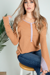 Trust You Waffle Knit Top in Caramel (SALE)