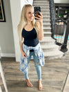 Already Gone Plaid Top in Baby Blue (SALE)