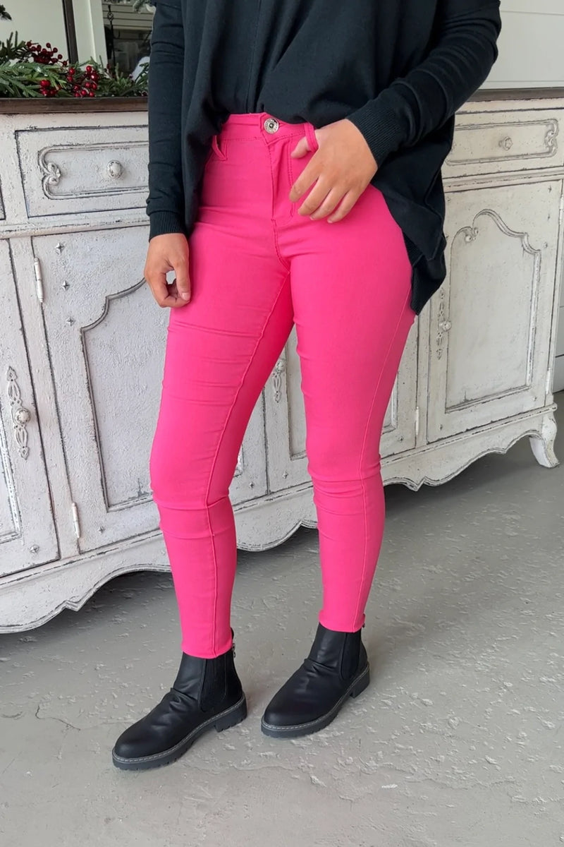 YMI Hyperstretch Skinnies in Coral Pink