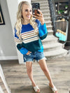 **Deal of the Day** Oh You Shouldn't Have Striped Color Block Sweater