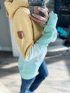 Wanakome Ombre Hoodie in Gold, Sage and Ivory