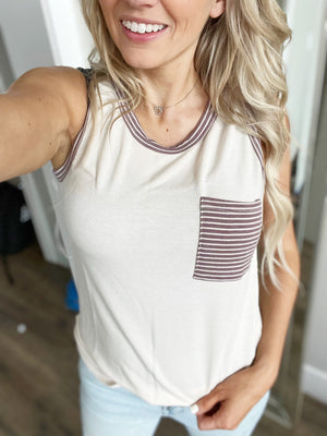 Little Bit of Practice Tank Top in Cream