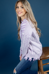 Just Like That Cable Knit Sweater in Vintage Lavender (SALE)