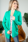 Letting Go Tonight Cardigan in Kelly Green (SALE)