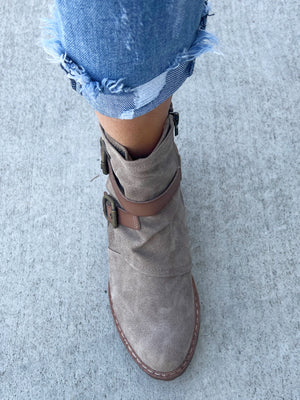 Blowfish Judge Me Booties in Taupe (SALE)