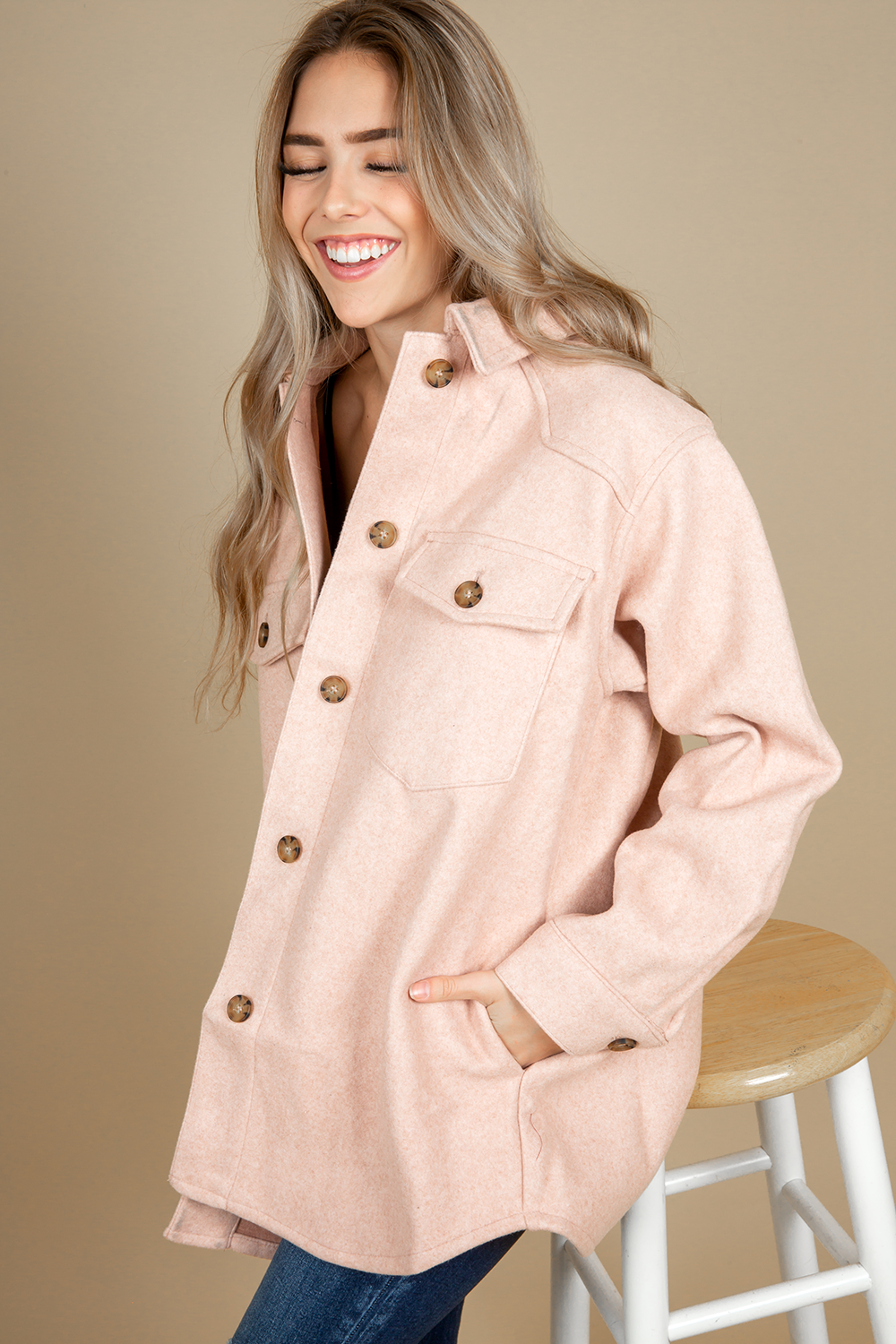 Fall in Love Shacket in Mauve (SALE)