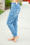 Unbelievable Medium Wash Distressed Jogger Pants (SALE)