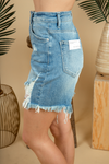 Risen Fighting For Me Light Wash Distressed Shorts (SALE)