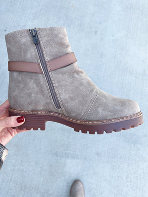 Blowfish Judge Me Booties in Taupe (SALE)