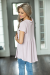 Had for You Textured Top in Lilac (SALE)