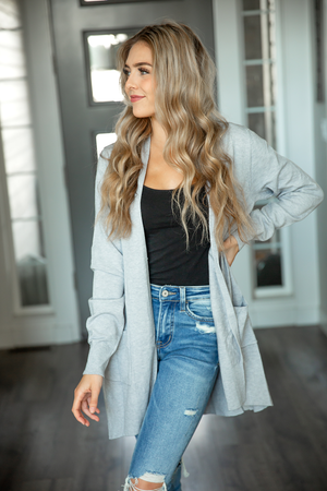 Make It Yours Cardigan in Grey