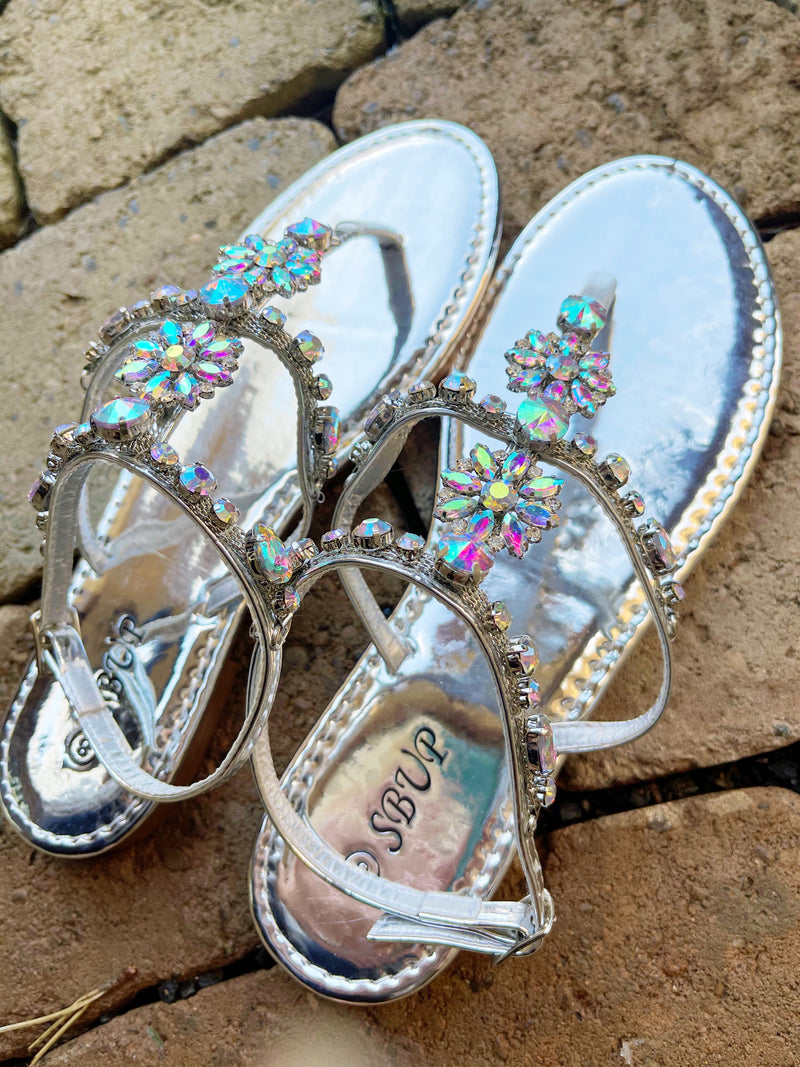 Bumping Into You Sparkle Sandals (SALE)