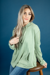 Talking to You Hoodie in Sage (SALE)