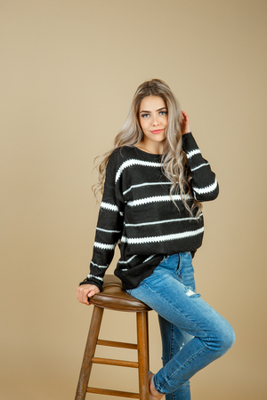 Let it Move Sweater Top in Black