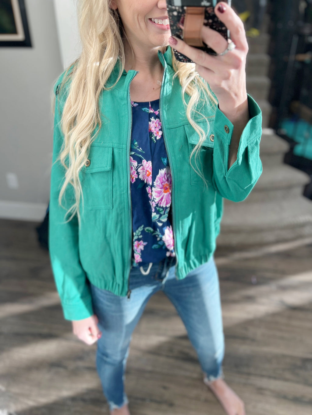 Running Late Jacket in Green