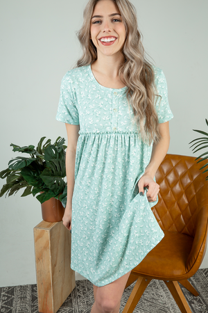 The Best Thing Floral Dress in Mint (SALE)