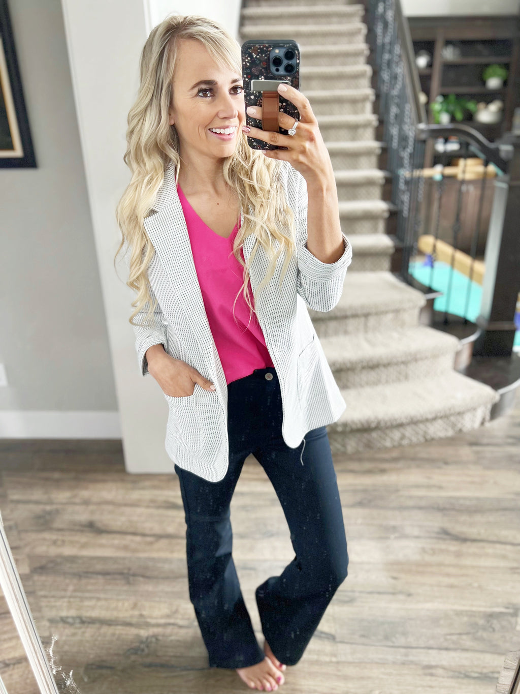 We Mean Business Blazer in Off White