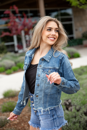 Risen Still Believe Light Wash Denim Jacket